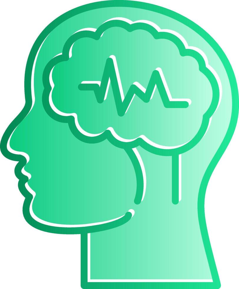 Epilepsy Gradient Slip Icon vector