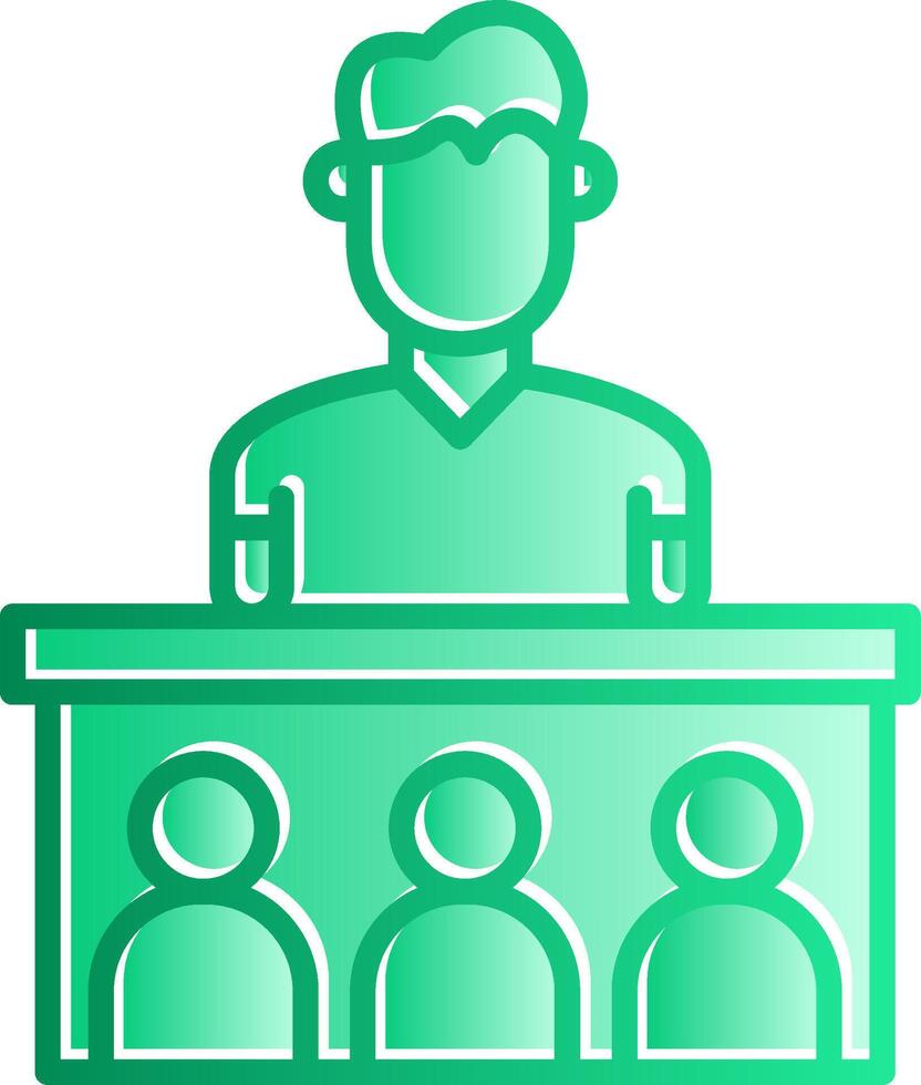 Coaching Gradient Slip Icon vector