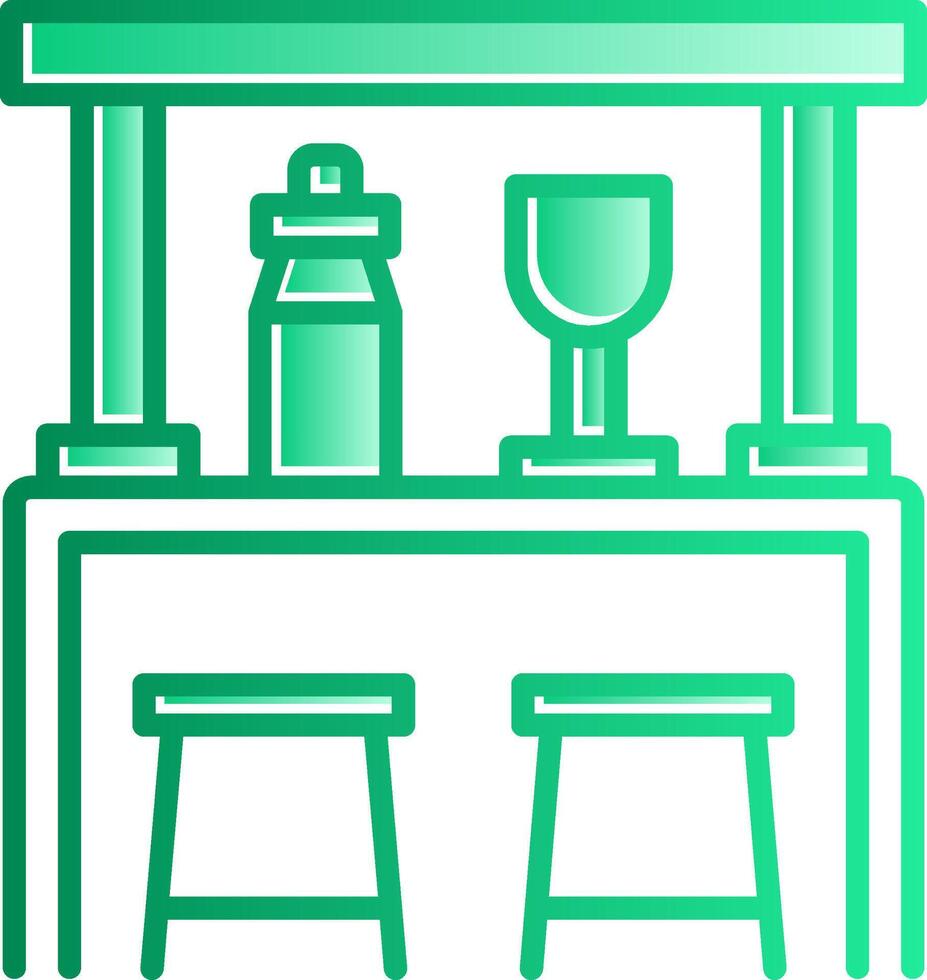 Bar Gradient Slip Icon vector