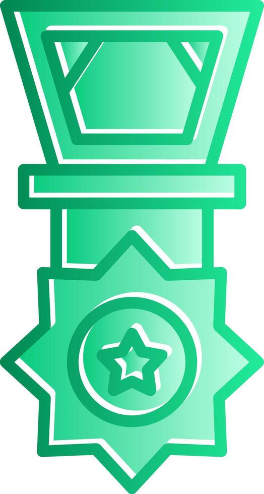 Medal Gradient Slip Icon vector