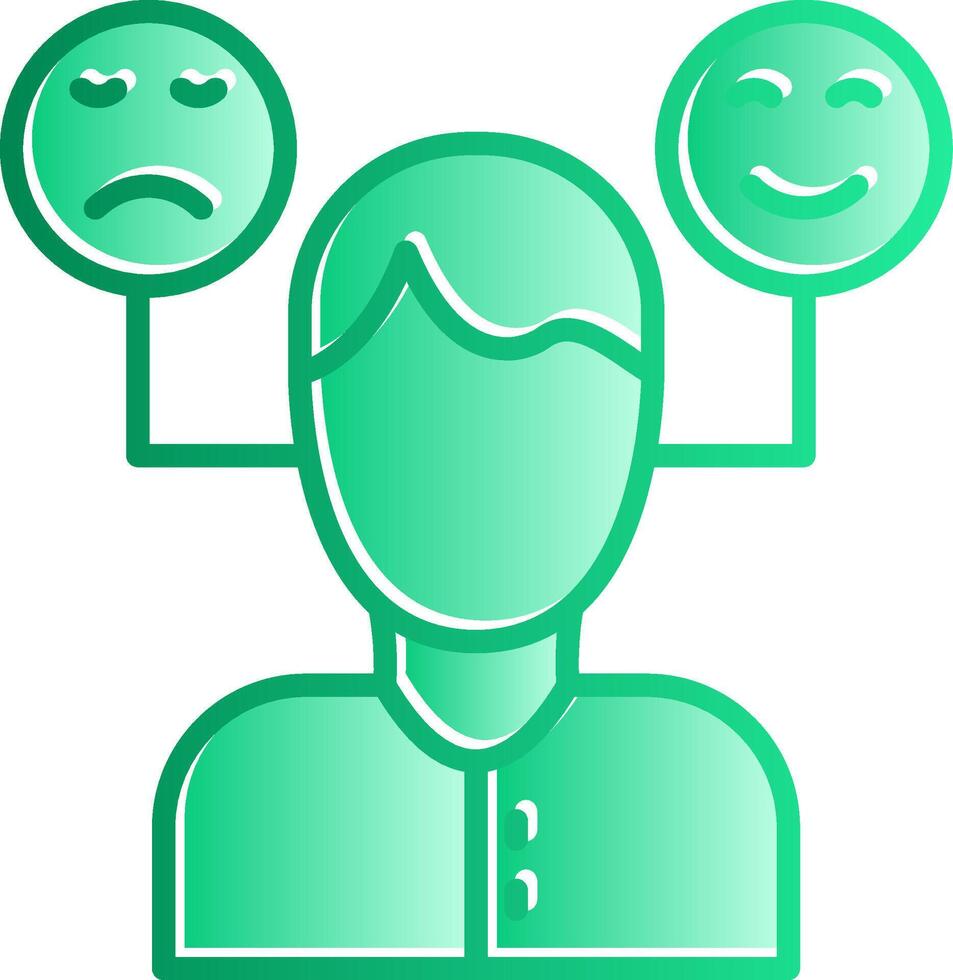 Emotions Gradient Slip Icon vector