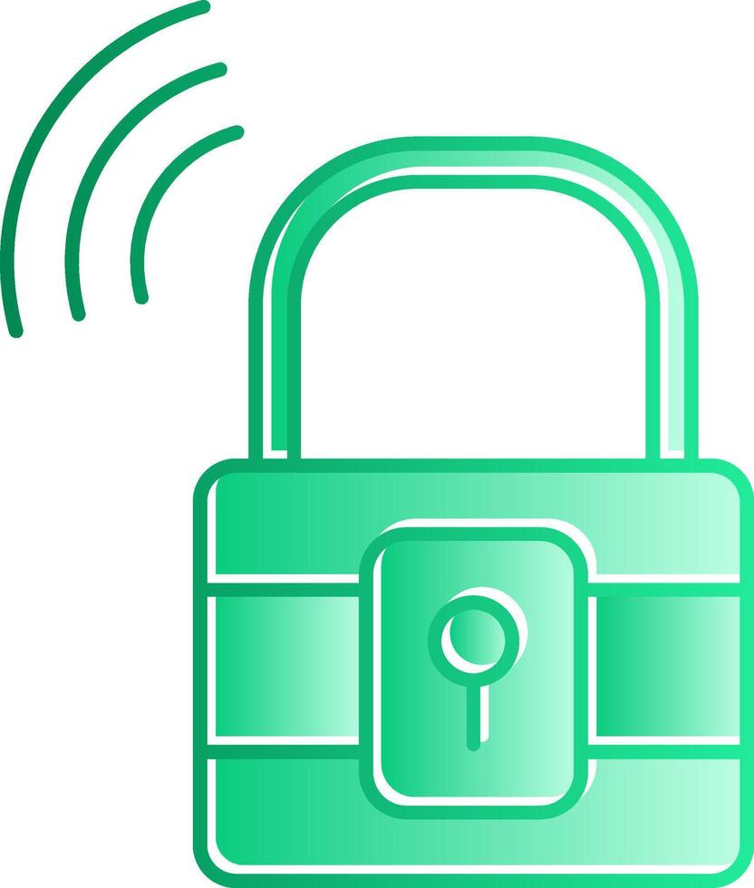 Padlock Gradient Slip Icon vector