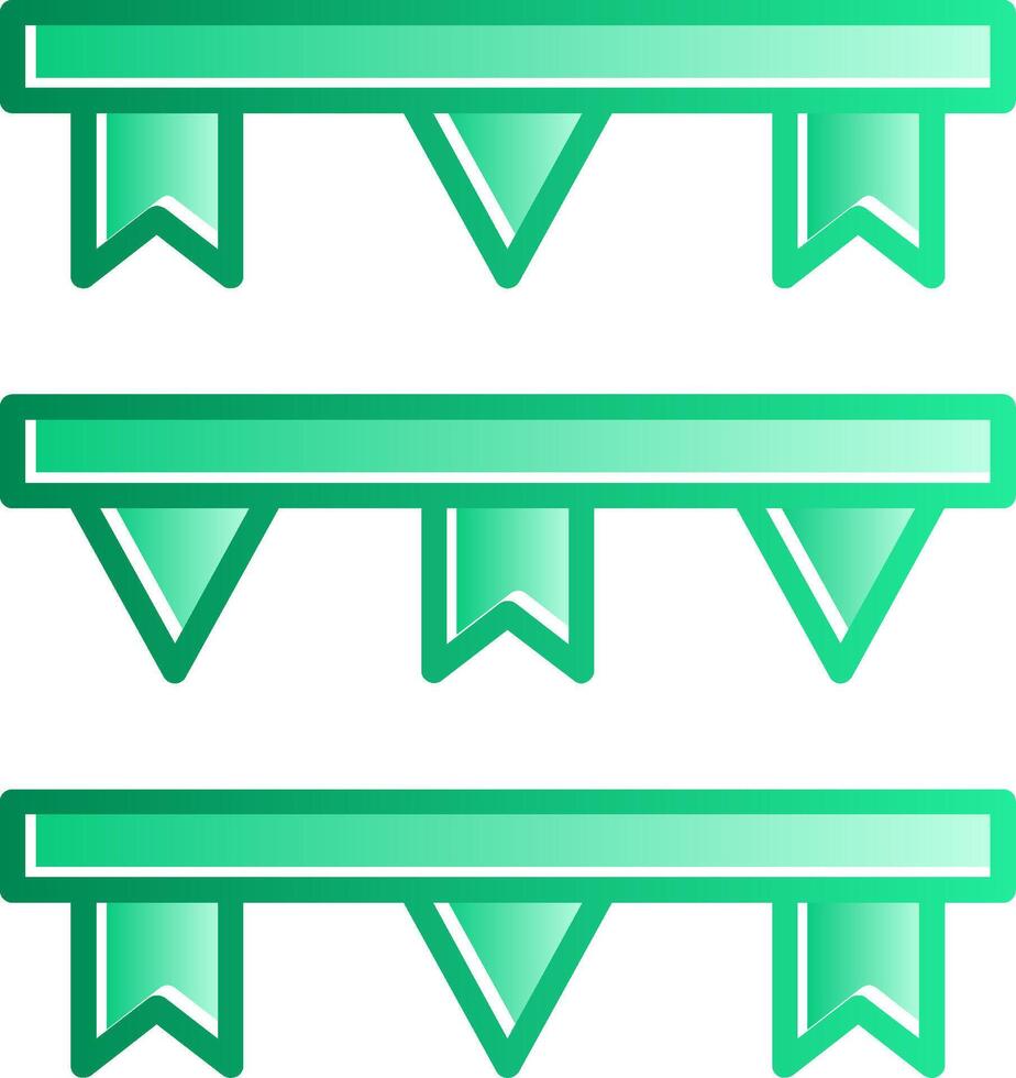 Garlands Gradient Slip Icon vector