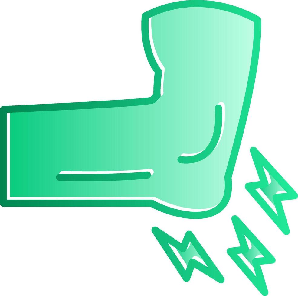Elbow Pain Gradient Slip Icon vector