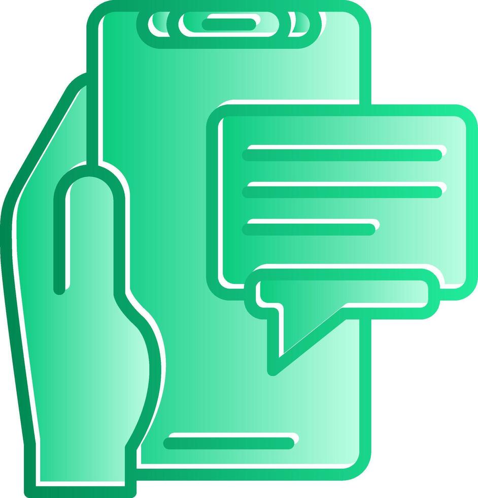 Message Gradient Slip Icon vector