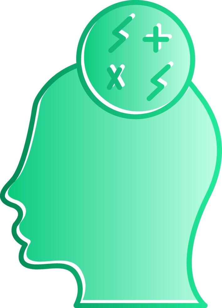 Anxiety Gradient Slip Icon vector