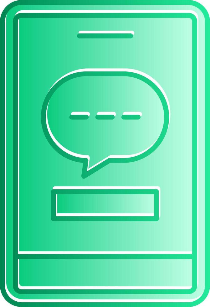 Phone Message Gradient Slip Icon vector