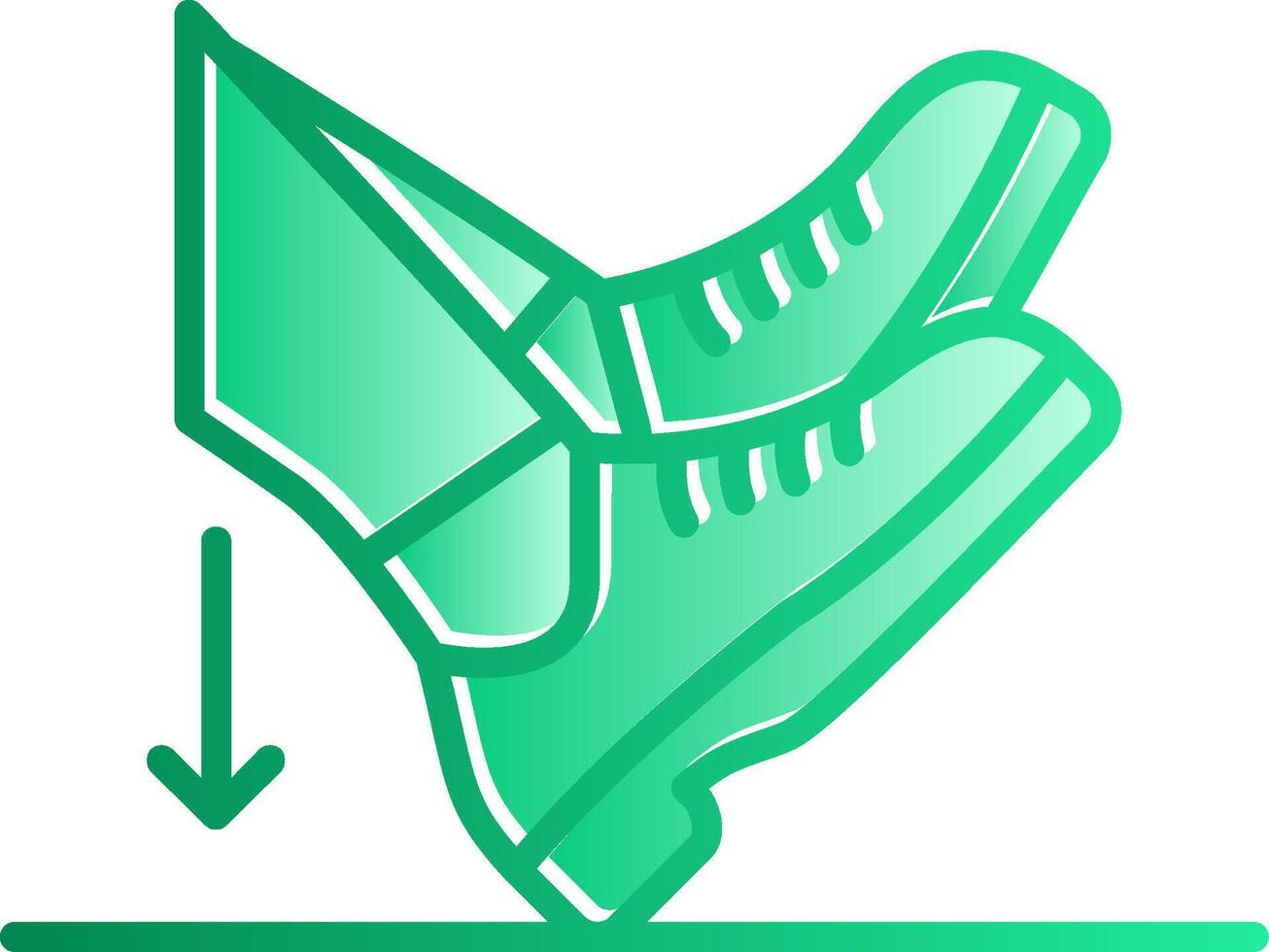 Heel Dig Gradient Slip Icon vector