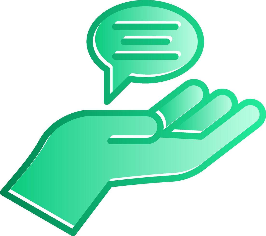 Advice Gradient Slip Icon vector