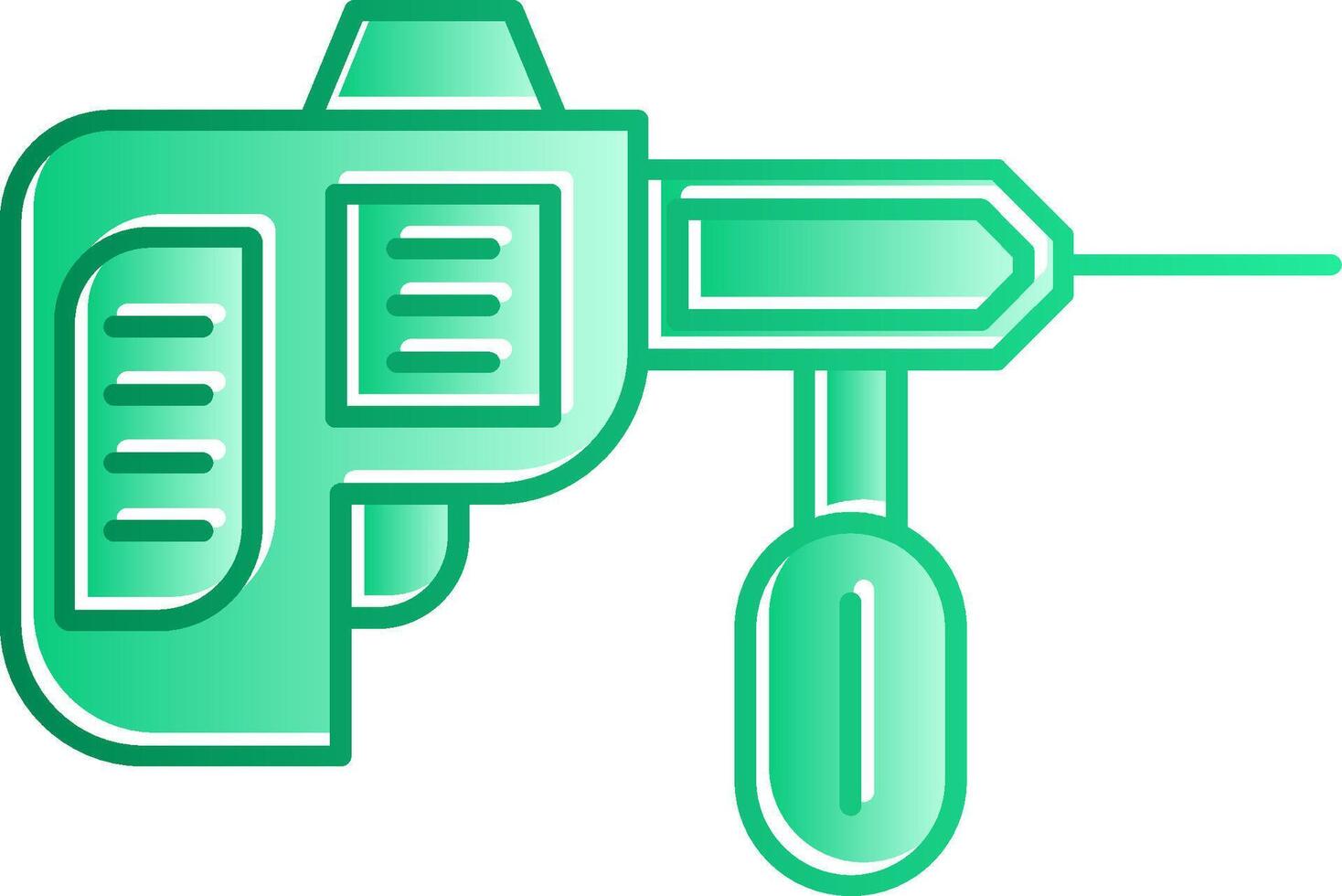 Demolition Hammer Gradient Slip Icon vector