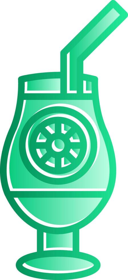 Cocktail Gradient Slip Icon vector