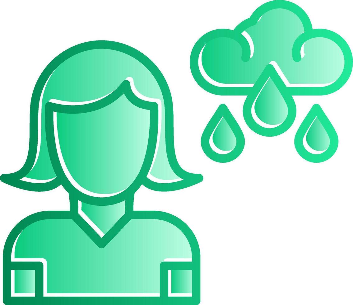 Depression Gradient Slip Icon vector