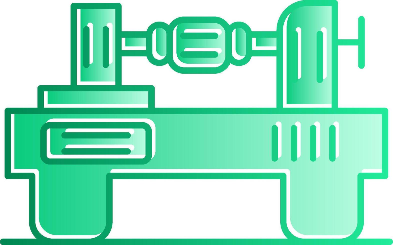 Lathe Gradient Slip Icon vector