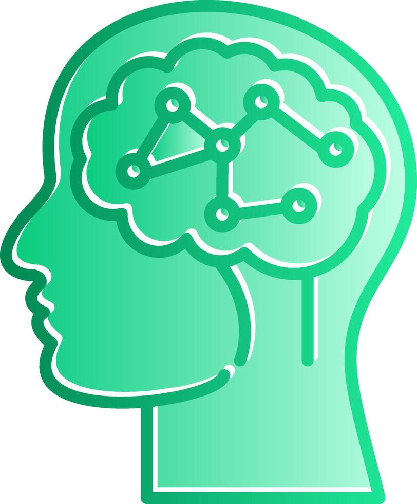 Neural Circuit Gradient Slip Icon vector