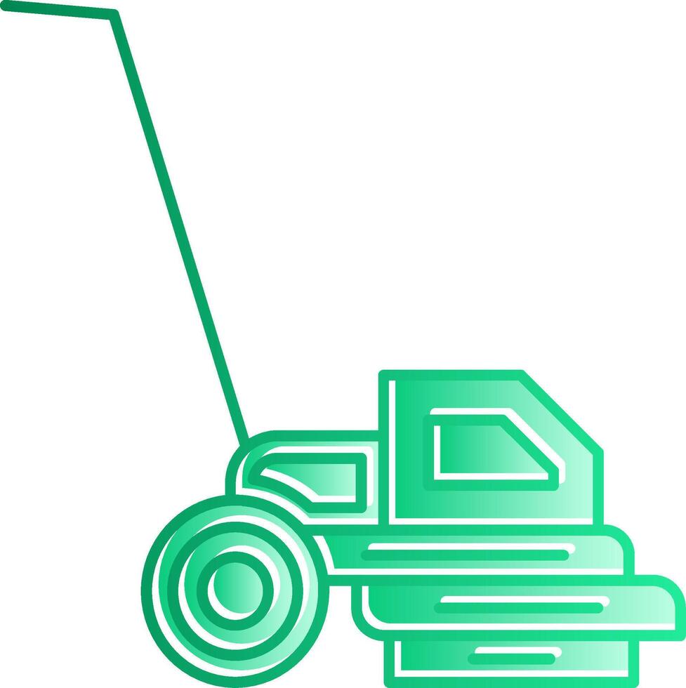Lawn Mover Gradient Slip Icon vector