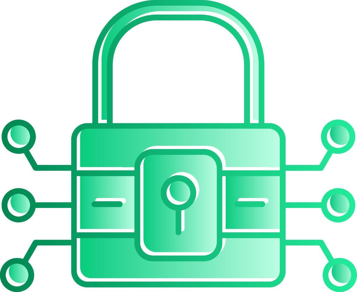 Lock Gradient Slip Icon vector
