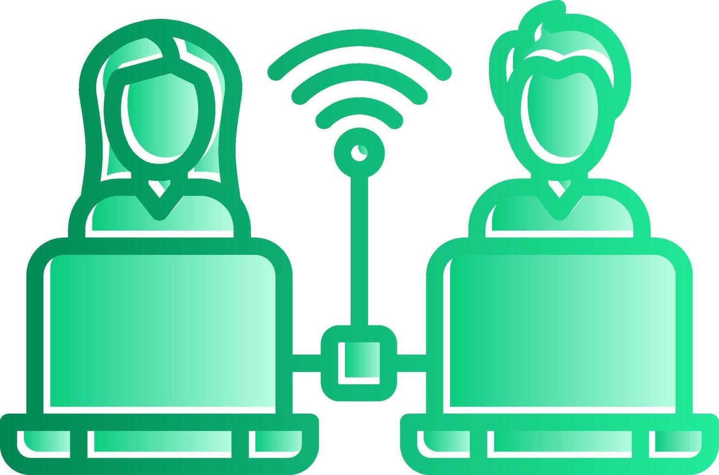 Remote Access Gradient Slip Icon vector