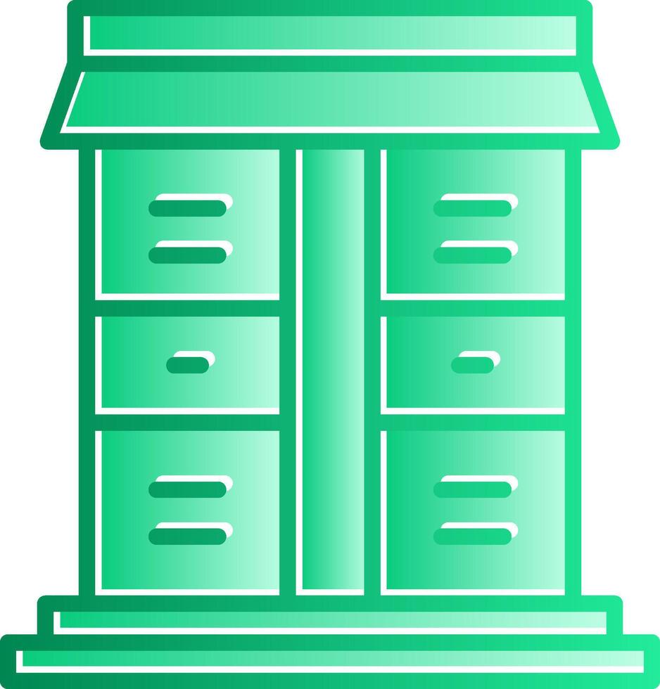 Lockers Gradient Slip Icon vector