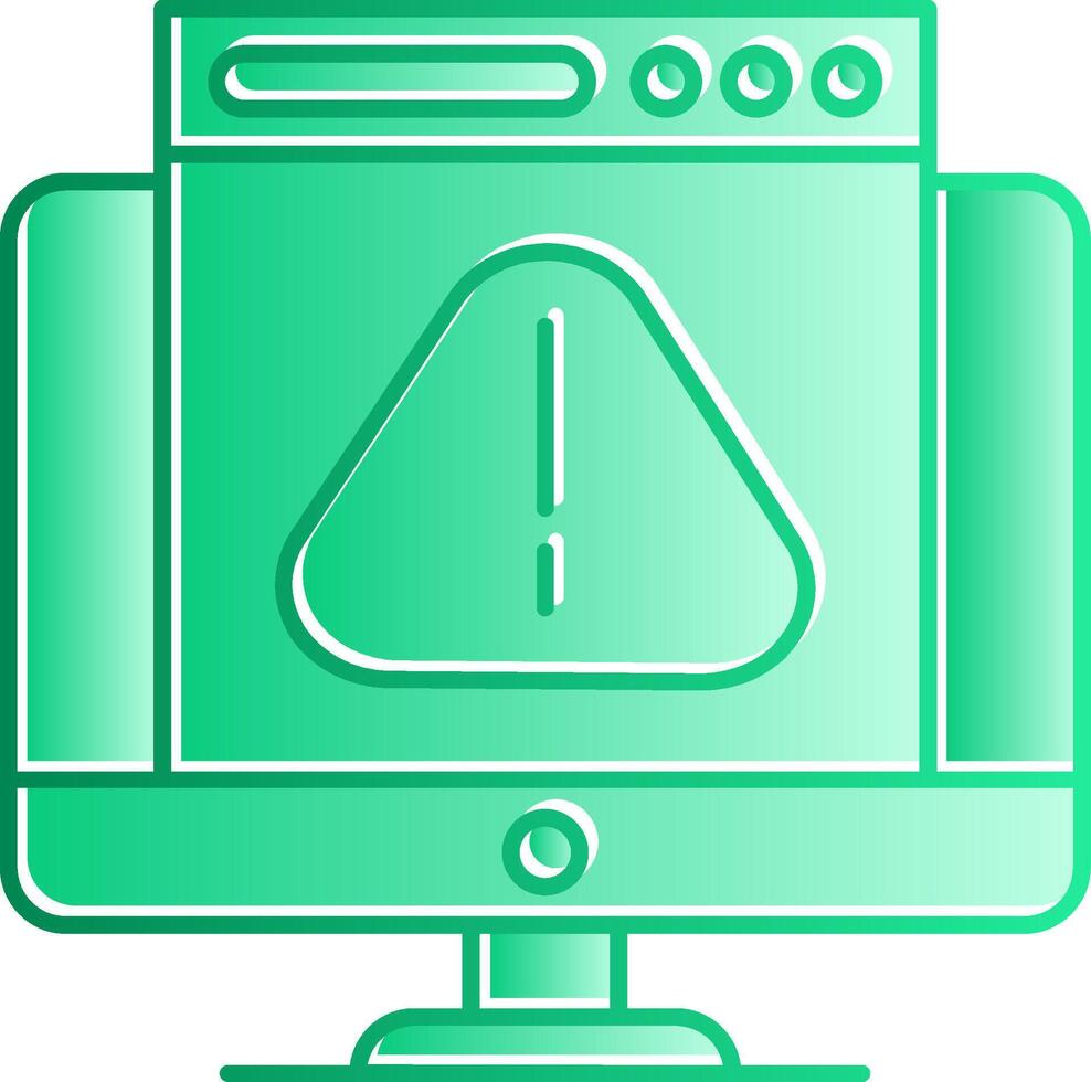 Web Alert Gradient Slip Icon vector