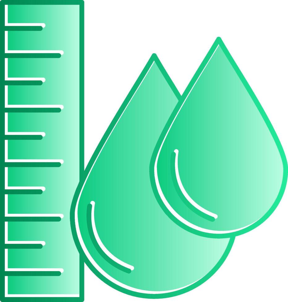 Water Level Gradient Slip Icon vector
