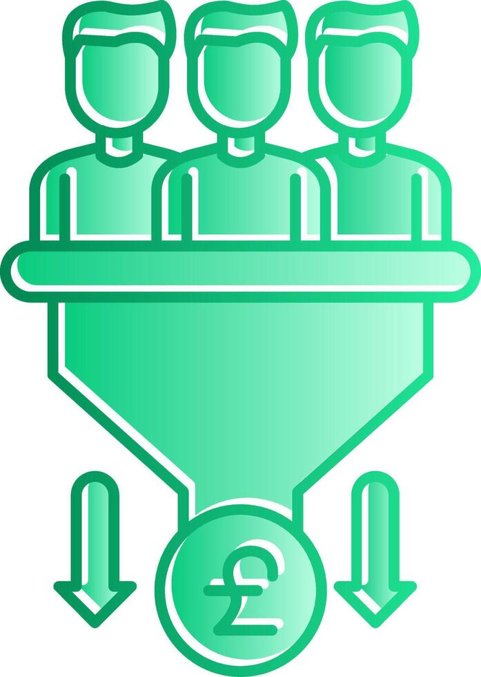 Sales PipeGradient Slip Gradient Slip Icon vector