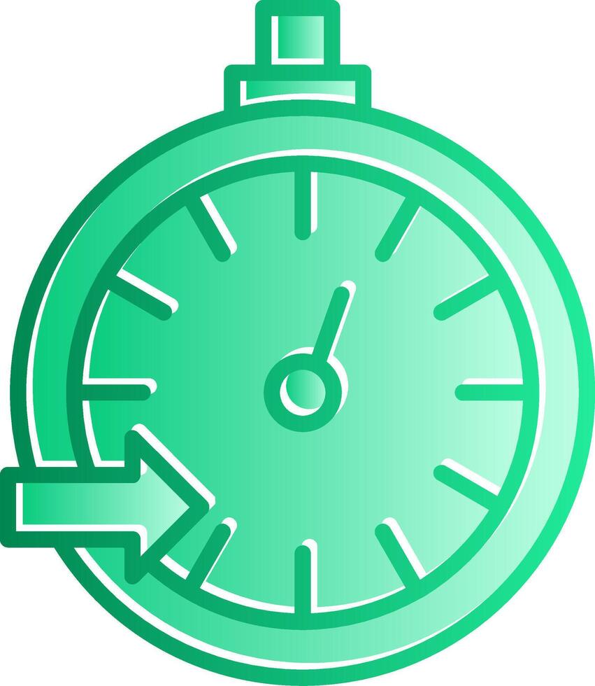 Pace Clock Gradient Slip Icon vector