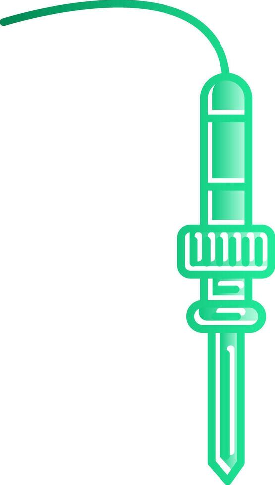 Soldering Iron Gradient Slip Icon vector