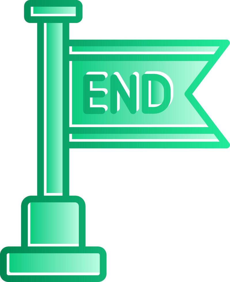 End Gradient Slip Icon vector