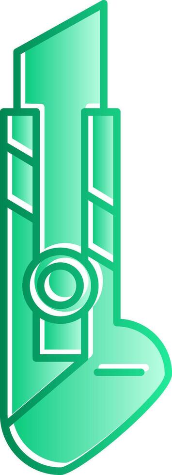 Utility Knife Gradient Slip Icon vector