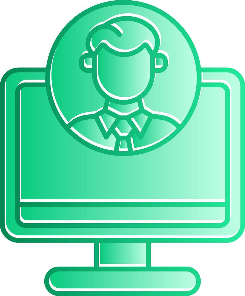 Freelancer Profile Gradient Slip Icon vector