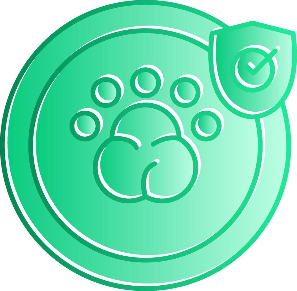 Guard Dog Gradient Slip Icon vector