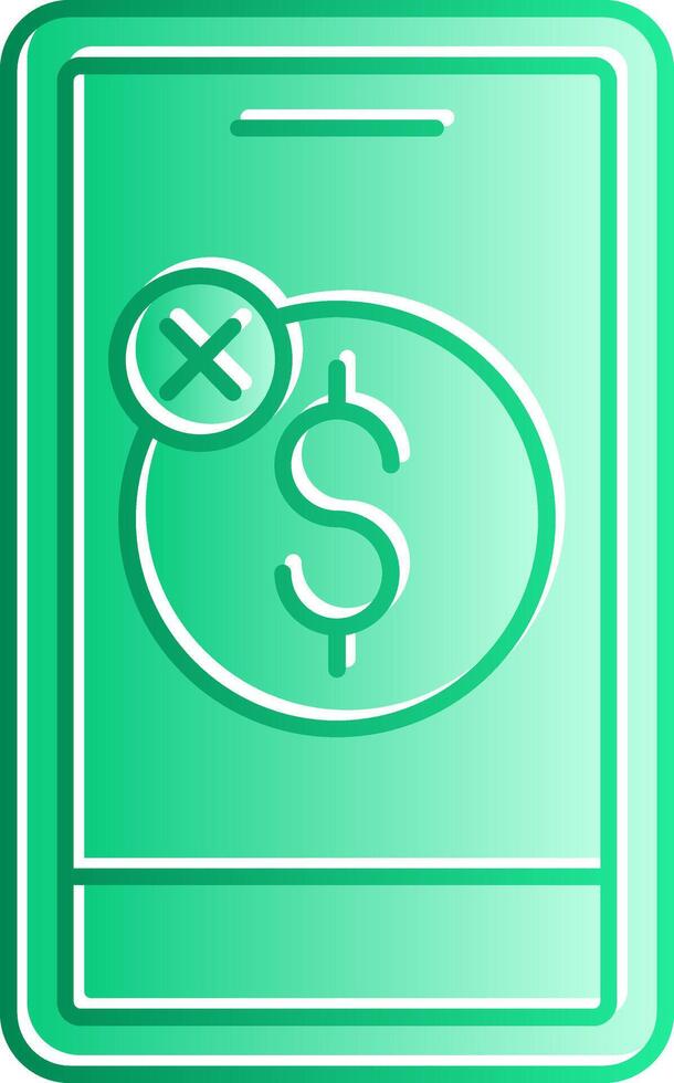 No Sales Gradient Slip Icon vector