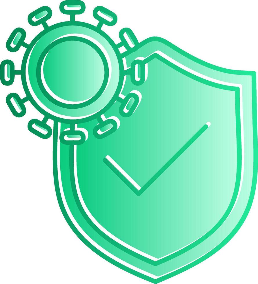 Immune System Gradient Slip Icon vector