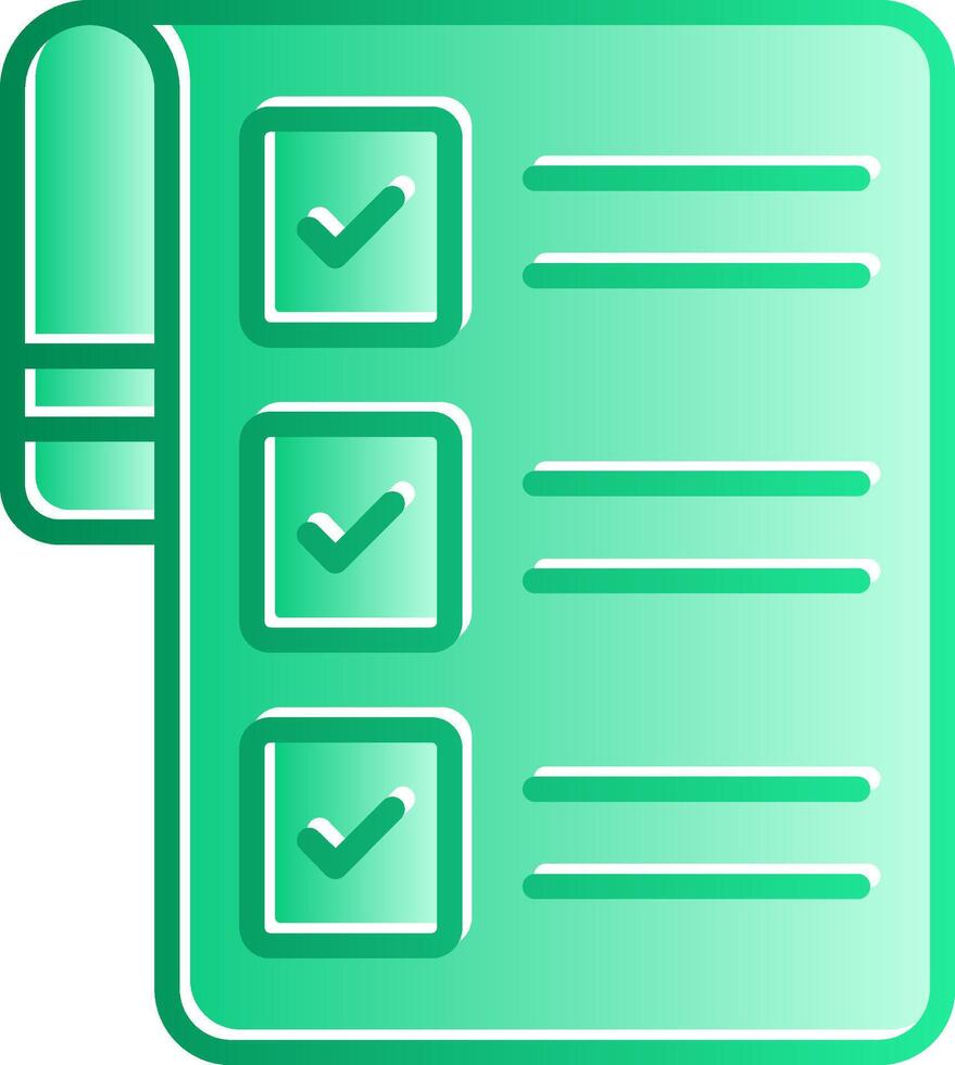 Checklist Gradient Slip Icon vector