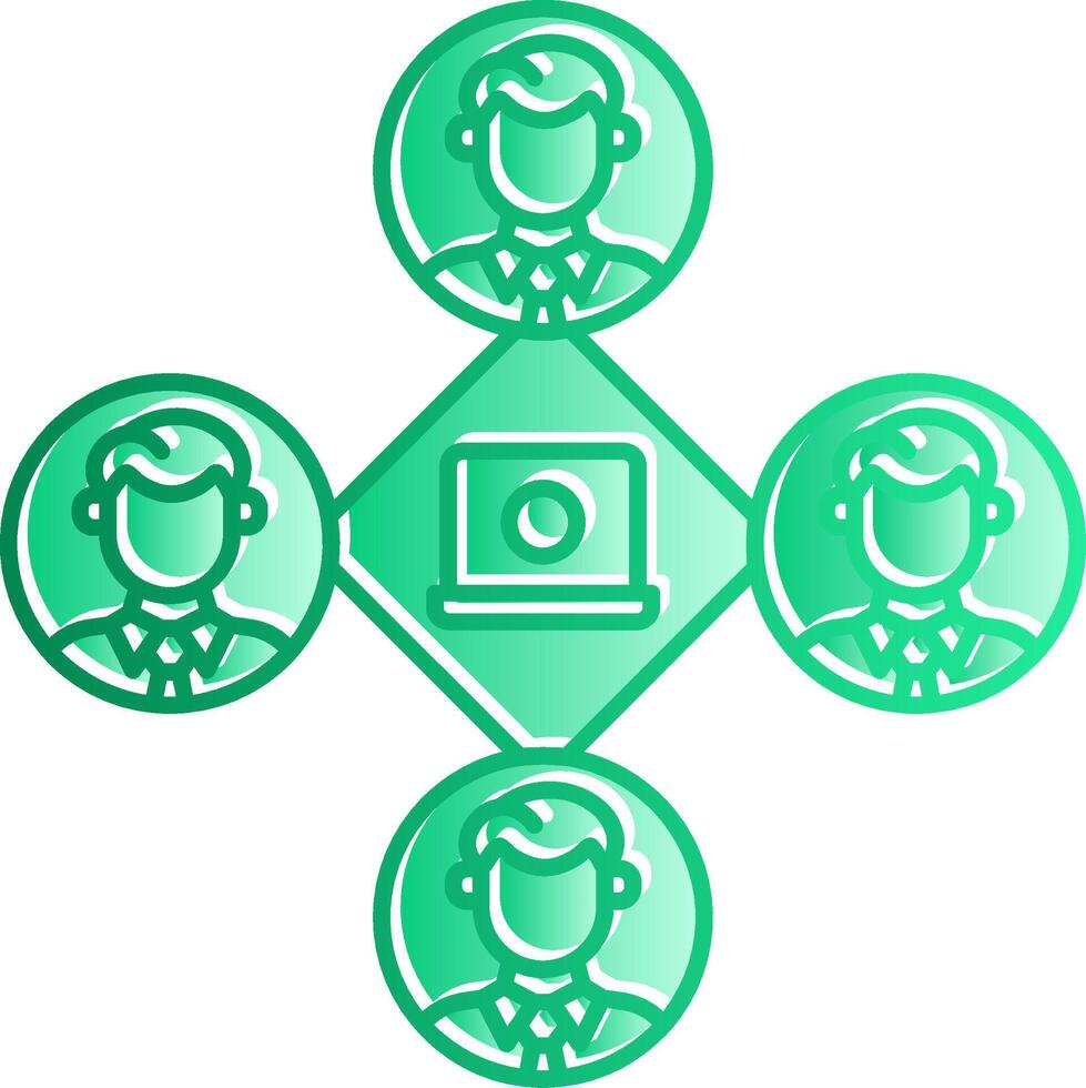Remote Job Gradient Slip Icon vector