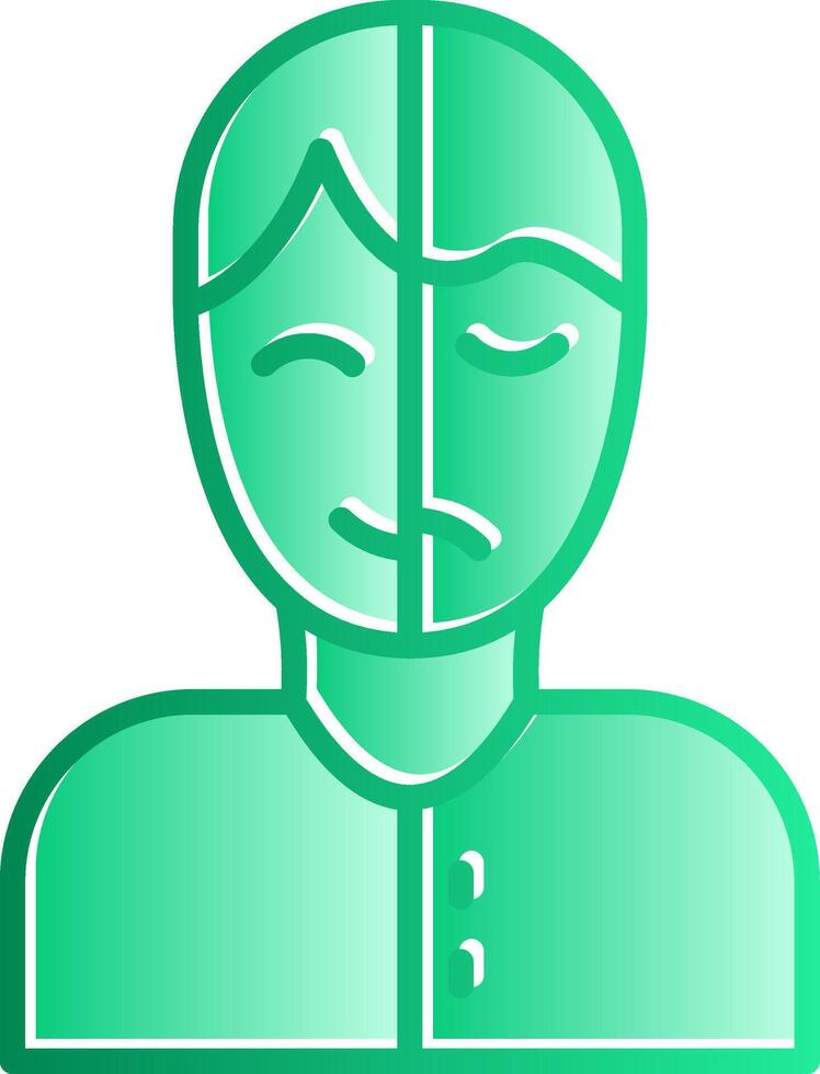 Personality Disorder Gradient Slip Icon vector