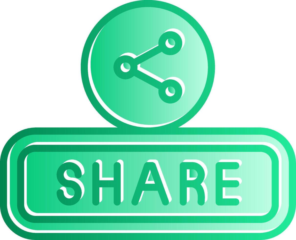 Share Gradient Slip Icon vector