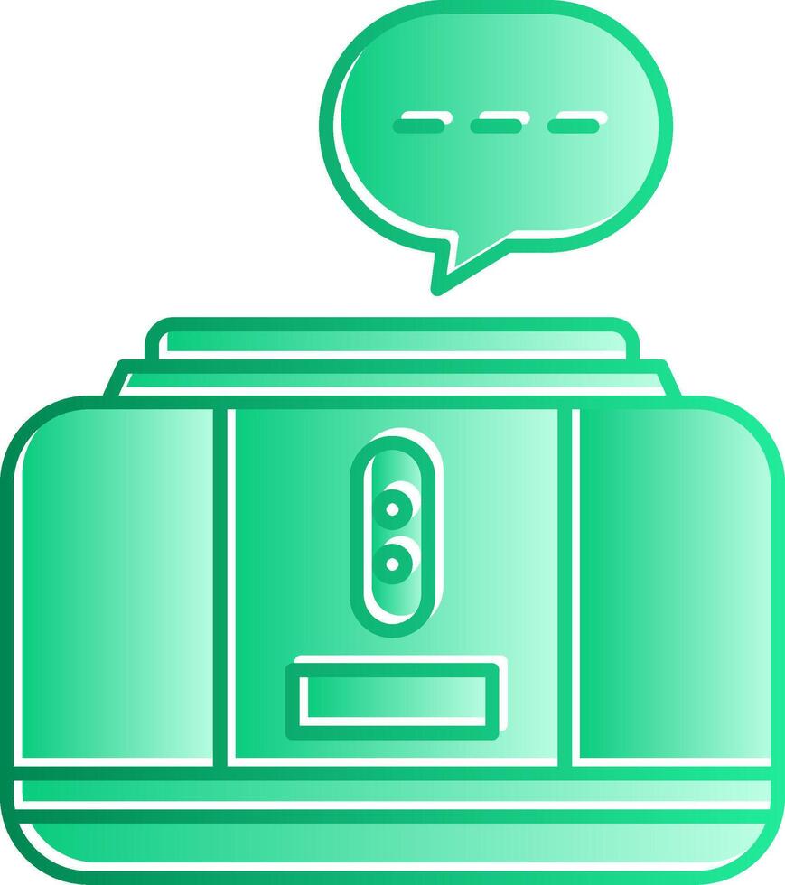 Virtual Assistant Gradient Slip Icon vector