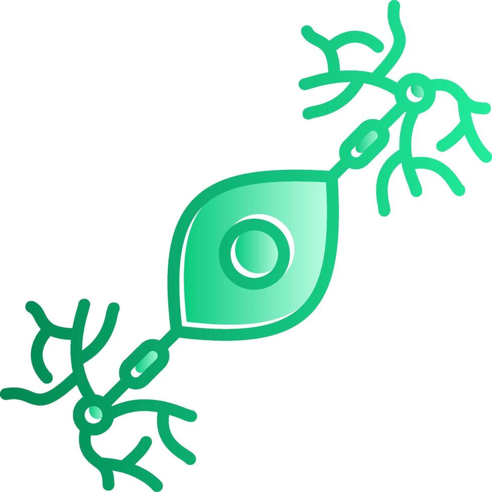 Bipolar Neuron Gradient Slip Icon vector