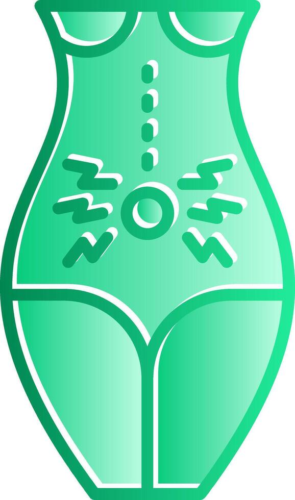 Belly Pain Gradient Slip Icon vector
