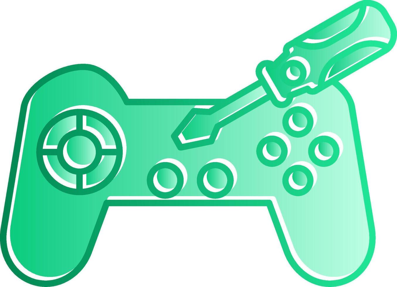 Joystick Repair Gradient Slip Icon vector