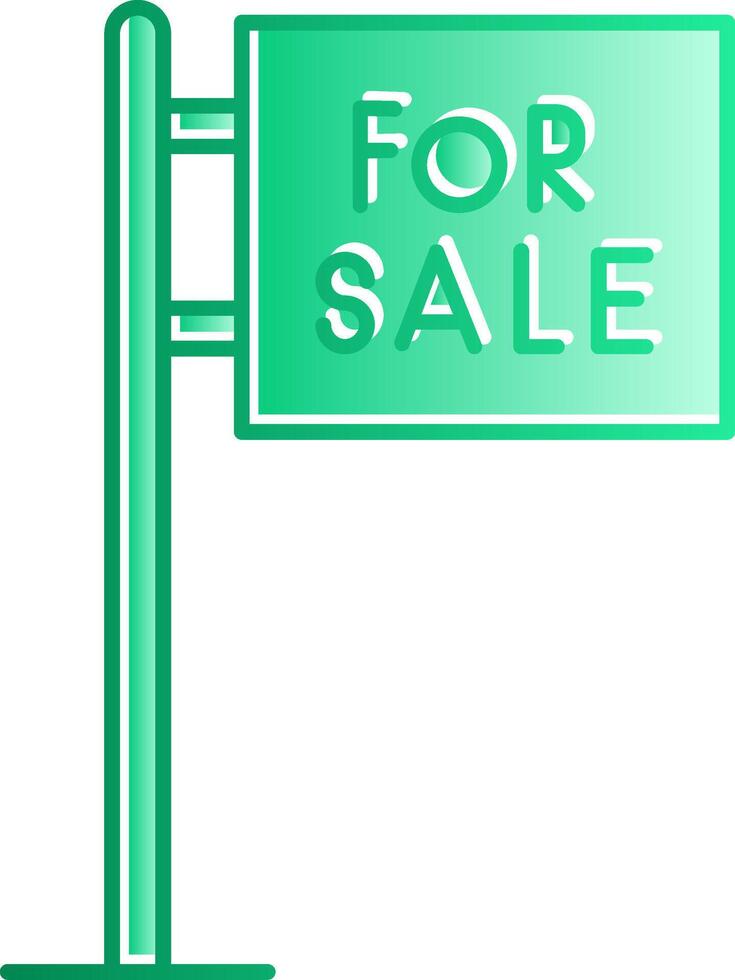 For Sale Gradient Slip Icon vector