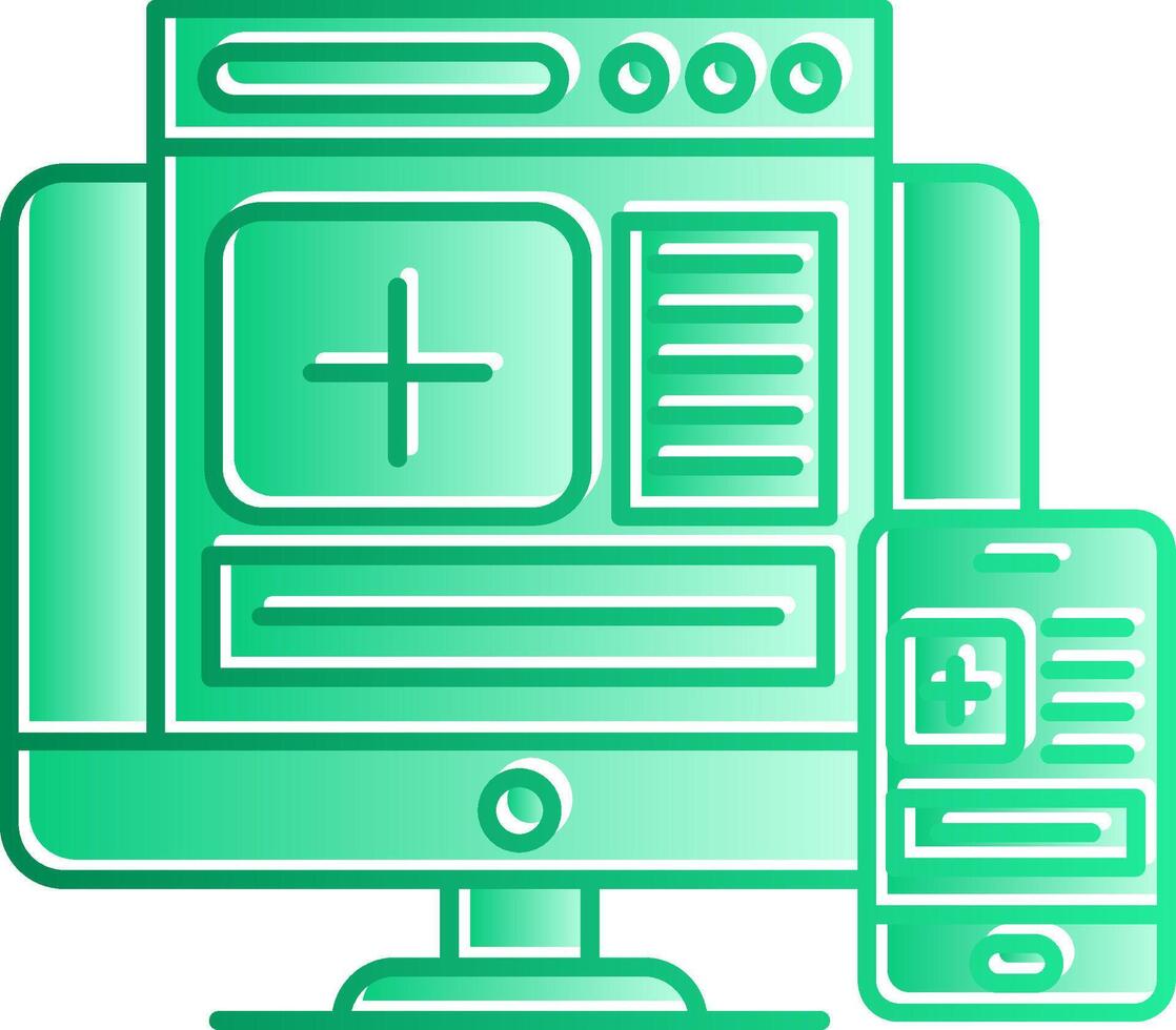 Responsive Gradient Slip Icon vector