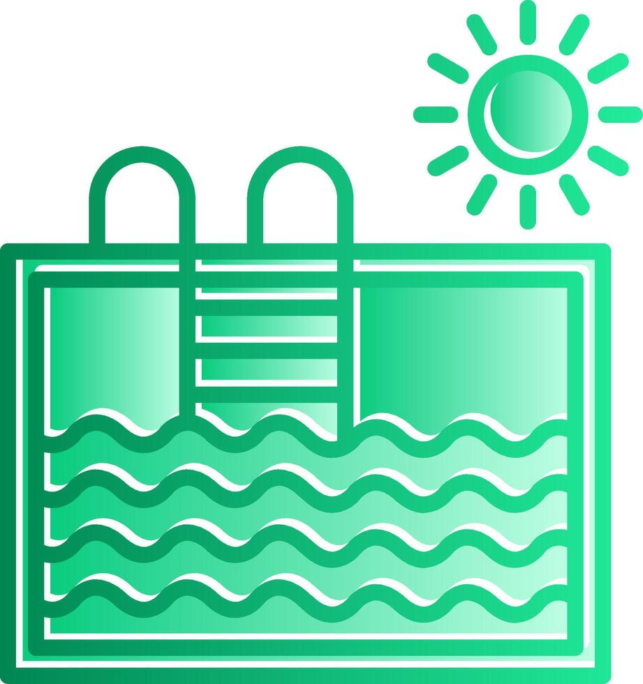 Swimming Pool Gradient Slip Icon vector