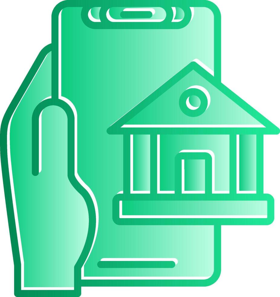 Banking Gradient Slip Icon vector