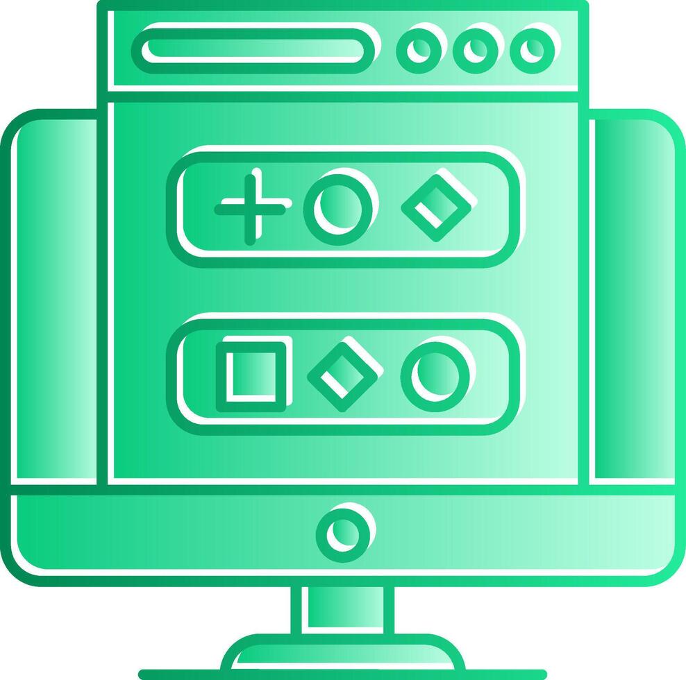 Web Design Gradient Slip Icon vector