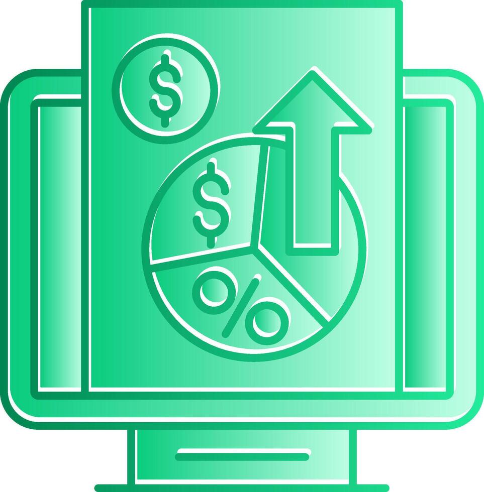 Profit Margin Gradient Slip Icon vector