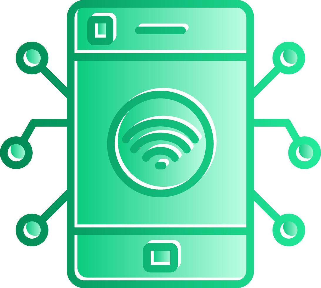 Iot Gradient Slip Icon vector