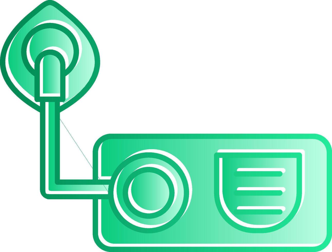 Oxygen Gradient Slip Icon vector