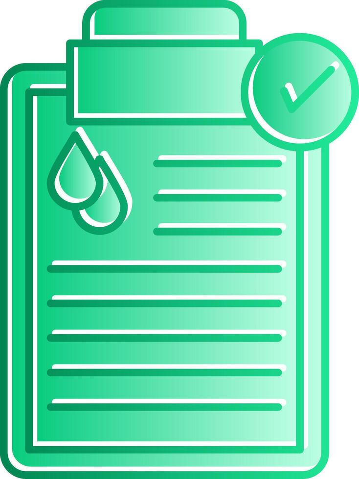 Water Rights Gradient Slip Icon vector